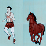 Дизайнерская плитка Конь бегун варинант исполнения - 2 | Loft Concept в Орле