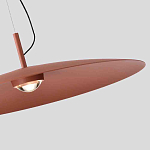 Подвесной светильник круглой формы с коричневым металлическим абажуром Halo Drift варинант исполнения - 2 | Loft Concept в Орле