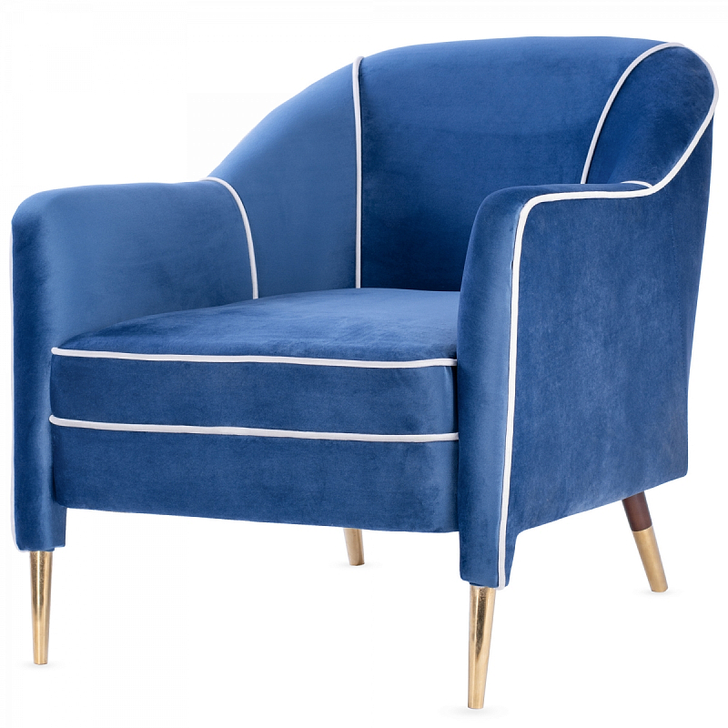 Кресло Gio Ponti Unique Armchair Латунь Синий Коричневый Кресло Gio Ponti Unique Armchair Латунь Синий Коричневый в Орле | Loft Concept