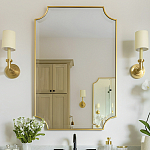 Зеркало в золотой деревянной раме Riviera варинант исполнения - 3 | Loft Concept в Орле