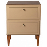 Тумба прикроватная бежевая из массива бука с 2-мя ящиками Wenge Light варинант исполнения - 2 | Loft Concept в Орле