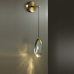 Бра с плафоном в форме капли Crystal Transparent Drop варинант исполнения - 3 | Loft Concept в Орле