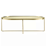 Кофейный столик овальный золотой Modern Mirror Gold Table варинант исполнения - 2 | Loft Concept в Орле
