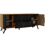 ТВ-тумба с  2-мя ящиками и закрытыми полками Stone Effect варинант исполнения - 3 | Loft Concept в Орле