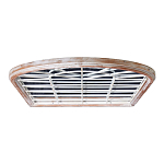 Зеркало-окно настенное в венецианском стиле с деревянной рамой бежевого цвета Venetian Smooth варинант исполнения - 3 | Loft Concept в Орле