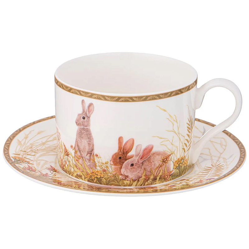 Чайная пара из фарфора с изображением собаки и зайцев 300 мл Hunting Porcelain Collection 2 Белый Коричневый Мульти Чайная пара из фарфора с изображением собаки и зайцев 300 мл Hunting Porcelain Collection 2 Белый Коричневый Мульти в Орле | Loft Concept