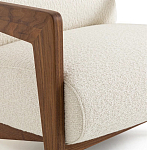 Кресло с обивкой из белого букле Armchair White Boucle варинант исполнения - 3 | Loft Concept в Орле