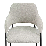 Стул мягкий с подлокотниками Chair Gray Upholstery Boucle варинант исполнения - 5 | Loft Concept в Орле