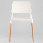 Пластиковый стул на ножках из массива бука Ferret White 4 шт варинант исполнения - 3 | Loft Concept в Орле