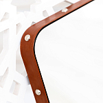 Зеркало прямоугольное в металлической раме с кожаной отделкой Loft in Reflection варинант исполнения - 4 | Loft Concept в Орле