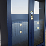 Дизайнерский шкаф витрина Elsa Dreams Blue с 4-мя ящиками варинант исполнения - 4 | Loft Concept в Орле