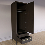 Узкий Шкаф Primo с 2 выдвижными ящиками Темный орех варинант исполнения - 7 | Loft Concept в Орле