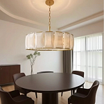 Люстра круглая Д150 см с абажуром из прямоугольных панелей Calling to Shine варинант исполнения - 3 | Loft Concept в Орле