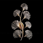 Бра в виде золотистой ветви с прозрачными листьями Andrea Wall Lamp варинант исполнения - 3 | Loft Concept в Орле