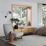 Приставной стол с отделкой из джута Juti D30 см варинант исполнения - 6 | Loft Concept в Орле