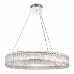 Люстра подвесная круглая из прозрачного хрусталя с корпусом из металла цвета хром Selfsufficient варинант исполнения - 5 | Loft Concept в Орле