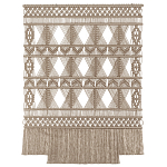 Панно на стену плетеное Макраме бежевый цвет  варинант исполнения - 13 | Loft Concept в Орле