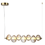 Подвесной светильник линейный с 7-ю рифлеными стеклянными шарами Marcelh Light варинант исполнения - 3 | Loft Concept в Орле