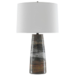 Настольная лампа с конусовидным тканевым абажуром Rock варинант исполнения - 1 | Loft Concept в Орле