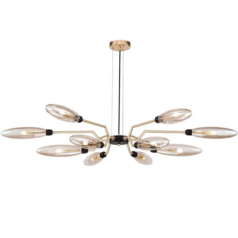 Люстра Morosini Chandelier 12 Золотой Янтарь (Amber) Черный Люстра Morosini Chandelier 12 Золотой Янтарь (Amber) Черный в Орле | Loft Concept