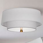 Потолочный светильник круглый серый с тканевым абажуром Ground Gray варинант исполнения - 2 | Loft Concept в Орле