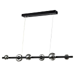 Люстра светодиодная линейная с 6-ю круглыми серыми плафонами Iona Chandelier Black  варинант исполнения - 1 | Loft Concept в Орле