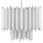 Люстра белая с гофрированным двойным абажуром Corrugated Double Lampshade варинант исполнения - 3 | Loft Concept в Орле