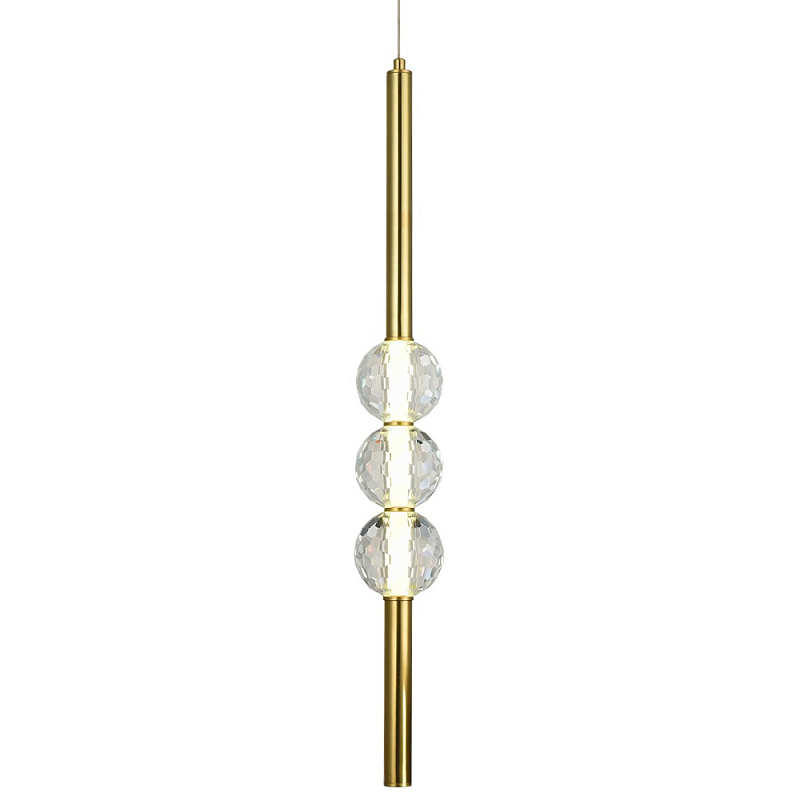 Подвесной светильник Celestin Spheres Brass Trio Hanging Lamp Прозрачный Латунь Подвесной светильник Celestin Spheres Brass Trio Hanging Lamp Прозрачный Латунь в Орле | Loft Concept