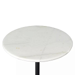 Кофейный столик с белой мраморной столешницей на черном основании Tall Coffee Black and White Table варинант исполнения - 4 | Loft Concept в Орле