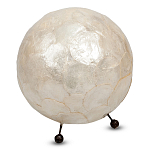 Настольная лампа из перламутра на металлическом каркасе Indonesian Egg варинант исполнения - 3 | Loft Concept в Орле