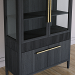 Витрина Primo со стеклянными фасадами и буфетом шпон Черный дуб варинант исполнения - 5 | Loft Concept в Орле