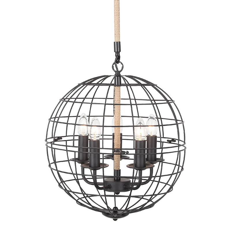 Люстра Loft Rope Sphere Pendant Черный Люстра Loft Rope Sphere Pendant Черный в Орле | Loft Concept