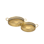 Поднос железный Gold Mesh варинант исполнения - 2 | Loft Concept в Орле