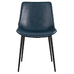 Стул с обивкой из экокожи темно-синего цвета RHOMBUSES UPHOLSTERY варинант исполнения - 2 | Loft Concept в Орле