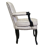 Кресло c растительным орнаментом Aubrey Classical Armchair beige jacquard варинант исполнения - 1 | Loft Concept в Орле