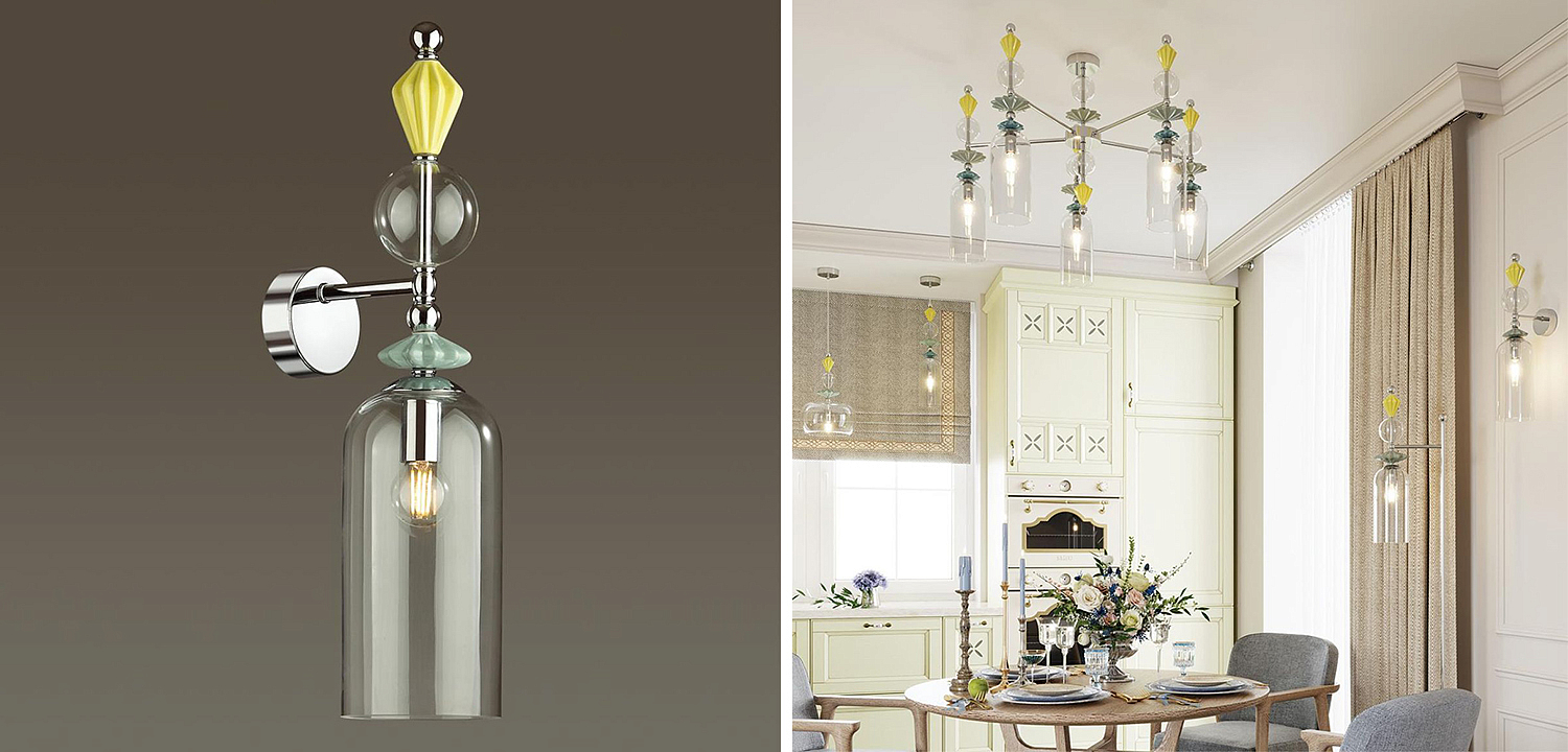 Бра Iris Glas wall lamp B chrome Бра Iris Glas wall lamp B chrome - Loft-Concept в Орле