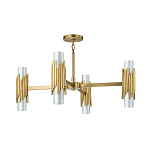 Люстра цвета латунь с 4-мя матовыми цилиндрическими плафонами Elstead Lighting варинант исполнения - 8 | Loft Concept в Орле