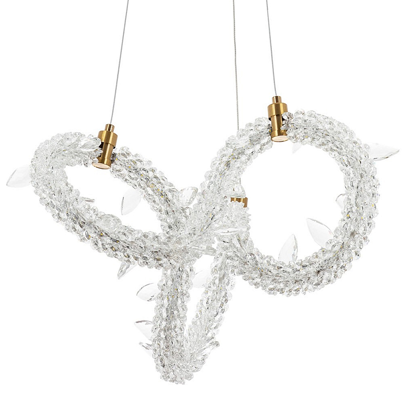 Фигурная люстра украшенная кристаллами из хрусталя Gilbertine Crystals Curly Ring Chandelier S Латунь Прозрачный Фигурная люстра украшенная кристаллами из хрусталя Gilbertine Crystals Curly Ring Chandelier S Латунь Прозрачный в Орле | Loft Concept