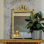 Зеркало настенное в раме бежевого цвета с эффектом старины Classic Ornament Mirror варинант исполнения - 2 | Loft Concept в Орле