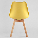 Стул с основой из пластика и мягким сиденьем Arvika Yellow варинант исполнения - 4 | Loft Concept в Орле