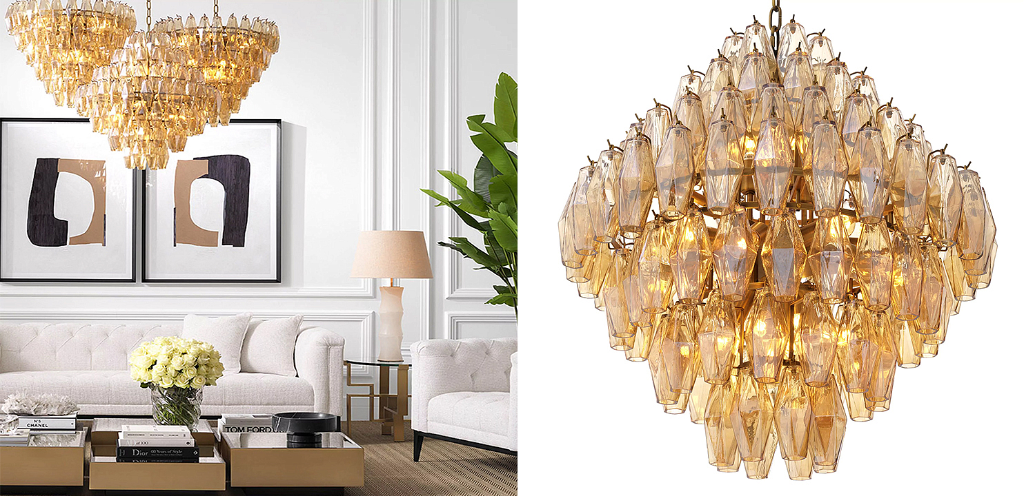 Люстра Eichholtz Chandelier Benini L Amber Люстра Eichholtz Chandelier Benini L Amber - Loft-Concept в Орле