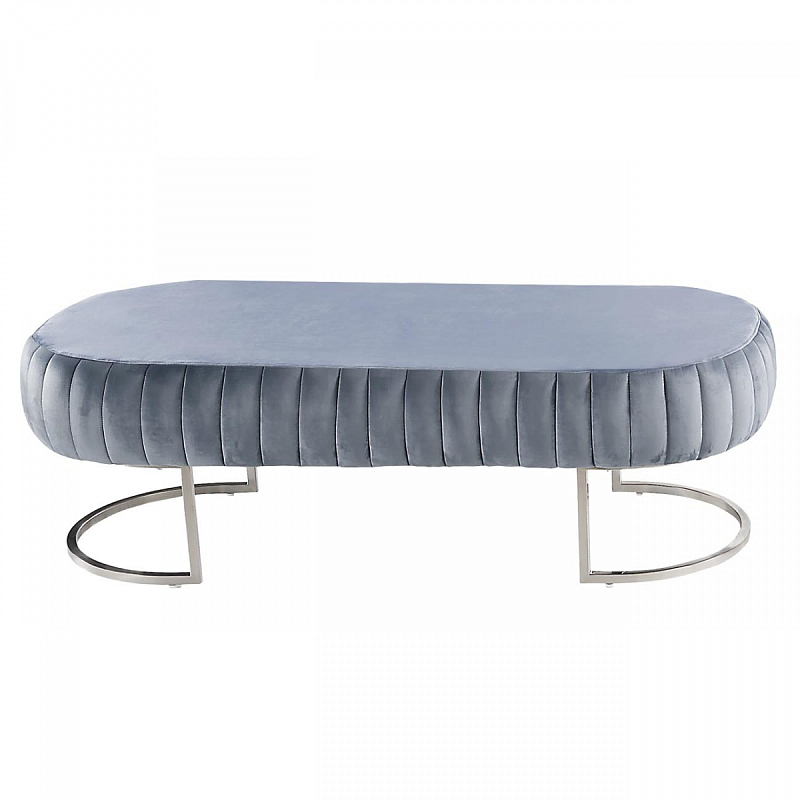 Банкетка Soft Blocks Blue Gray Хром Серо-голубой Банкетка Soft Blocks Blue Gray Хром Серо-голубой в Орле | Loft Concept