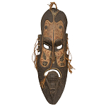 Деревянная резная маска ручной работы Papuan Wooden Mask варинант исполнения - 1 | Loft Concept в Орле