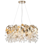 Люстра с декоративными подвесками из прозрачного стекла в форме монеток FAIRYTREE Light варинант исполнения - 7 | Loft Concept в Орле
