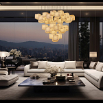 Люстра подвесная с квадратными плафонами из натурального камня Glowing Spheres варинант исполнения - 8 | Loft Concept в Орле