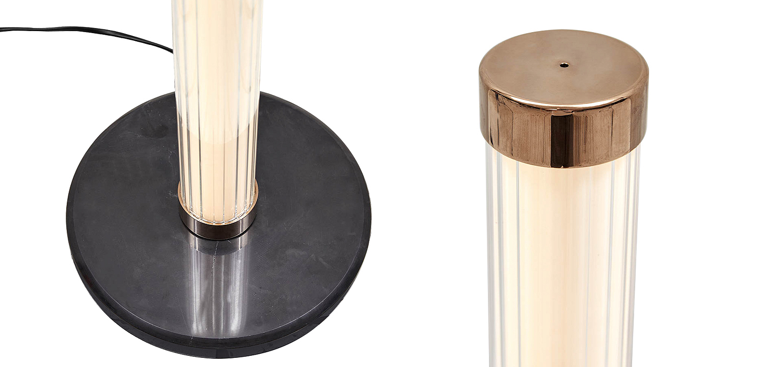 Дизайнерский торшер CANVAS GLASS TUBE FLOOR LAMP Дизайнерский торшер CANVAS GLASS TUBE FLOOR LAMP - Loft-Concept в Орле