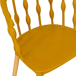 Пластиковый стул на ножках из массива бука Ferret Spiral Mustard варинант исполнения - 4 | Loft Concept в Орле