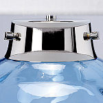 Настольная лампа с шарообразным прозрачным основанием из цветного переработанного стекла и белым цилиндрическим абажуром Elstead Lighting варинант исполнения - 8 | Loft Concept в Орле