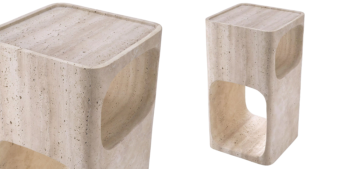Приставной стол Eichholtz Side Table Adler Travertine Приставной стол Eichholtz Side Table Adler Travertine - Loft-Concept в Орле