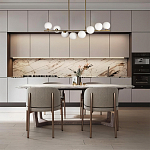 Люстра на штанге с 8-ю белыми шарообразными плафонами Bubble Chandelier варинант исполнения - 4 | Loft Concept в Орле